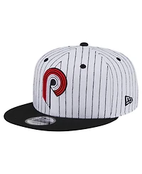New Era Men's White Portland Trail Blazers Deceptor Pinstripe 9FIFTY Snapback Hat
