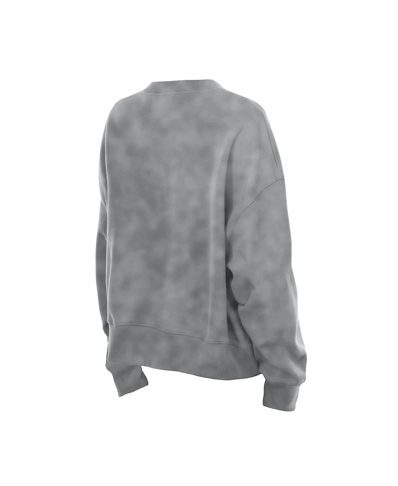 New Era Women's Silver Las Vegas Aces Oversized Mineral Wash Sweatshirt