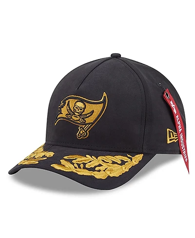 New Era x Alpha Men's Industries Black Tampa Bay Buccaneers A-Frame 9FORTY Adjustable Hat