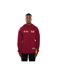 New Era Men's Burgundy Washington Commanders Combine Authentic Raglan Scuba Full-Zip Hoodie