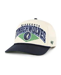 '47 Brand Men's Cream/Navy Minnesota Timberwolves Pomona Two-Tone Rope Hitch Adjustable Hat