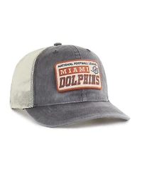 '47 Brand Men's Charcoal Miami Dolphins Canteen Relaxed Trucker Adjustable Hat