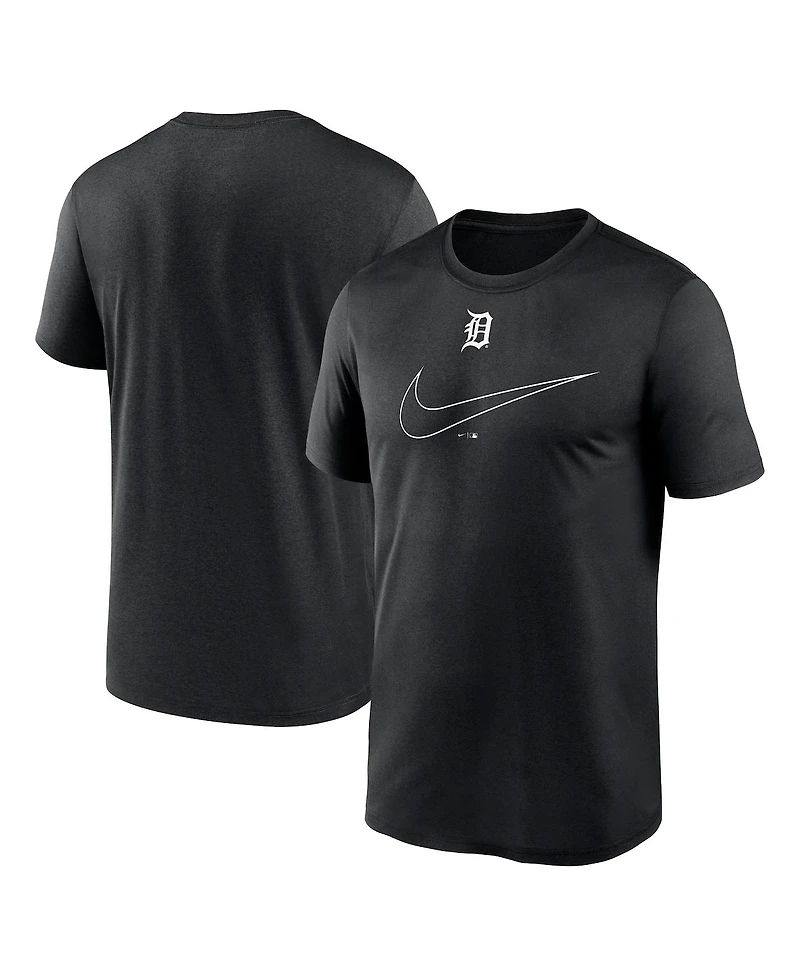 Nike Men's Black Detroit Tigers Legend Swoosh Dri-fit T-Shirt