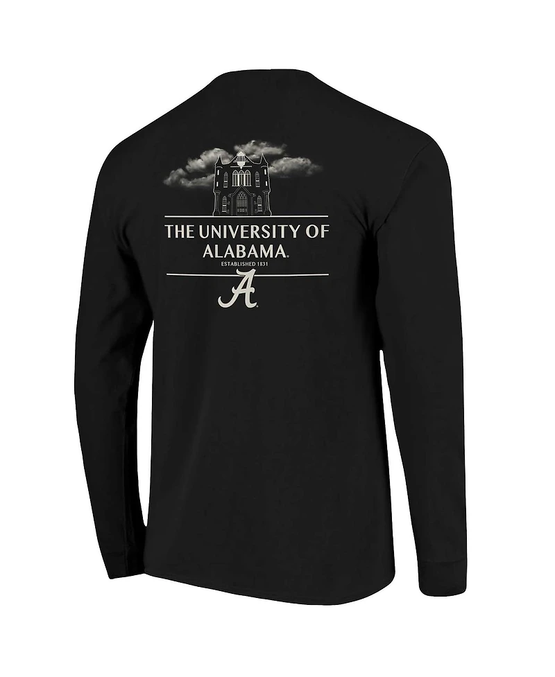 Image One Men's Black Alabama Crimson Tide Comfort Colors Campus Nights Long Sleeve T-Shirt