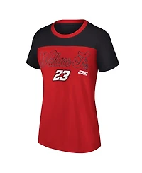 G-iii 4Her by Carl Banks Women's Black Bubba Wallace Cheer Color Blocked T-Shirt