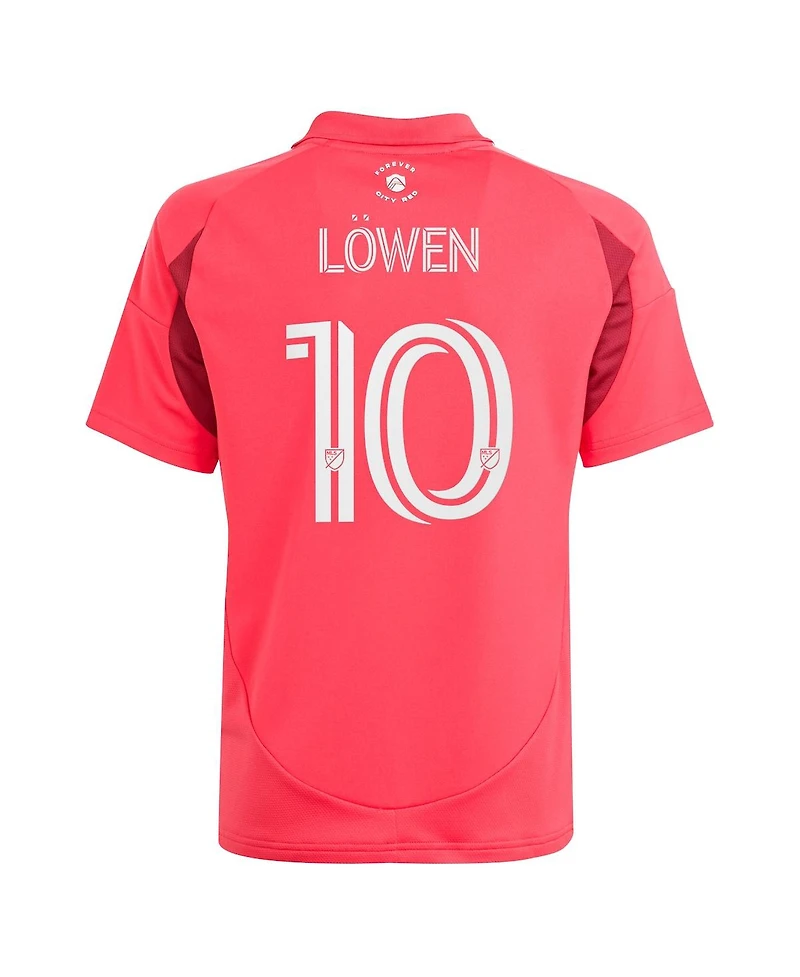 Adidas Big Boys and Girls Eduard Lowen Red St. Louis City Sc 2025 Forever City Red Replica Player Jersey