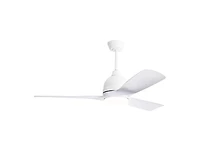 54-inch Modern Minimalist White 3-Blade Ceiling Fan with Led Light Remote Control Supports 6 Speeds and Timer Function