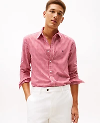 Tommy Hilfiger Men's Flex Poplin Big Gingham Shirt