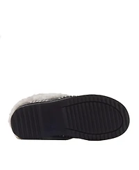 Dearfoams Women's Nyla Felted Plaid Moccasin Toe Clog House Shoe Slipper