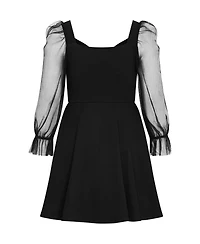City Chic Women's Alannah Mesh Sleeve Mini Dress