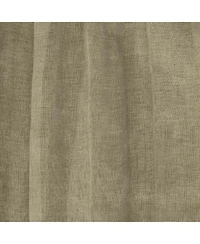 Habitat 100% Polyester Paloma Sheer Broomstick Crushed Solid Dual Header Curtain Panel 52" x 108" Khaki
