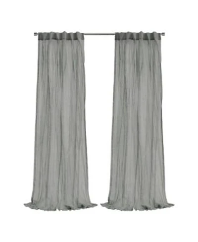 Habitat Paloma Sheer Dual Header Stylish Functional Curtain Panel 52 X22 X 108 X22 Grey