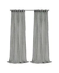 Habitat Paloma Sheer Dual Header Stylish Functional Curtain Panel 52 X22 X 108 X22 Grey