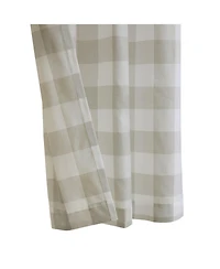 Habitat 100% Polyester Bradley Light Filtering Plaid Woven Grommet Curtain Panel 52" x 84" in Taupe