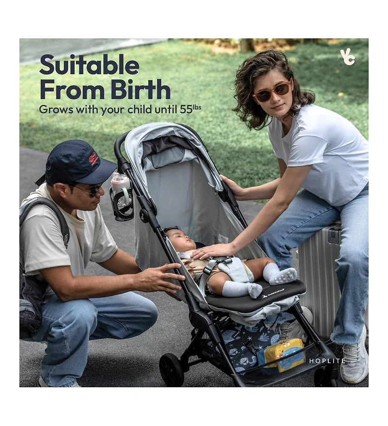 BabbleRoo Lightweight Stroller - Seagrass