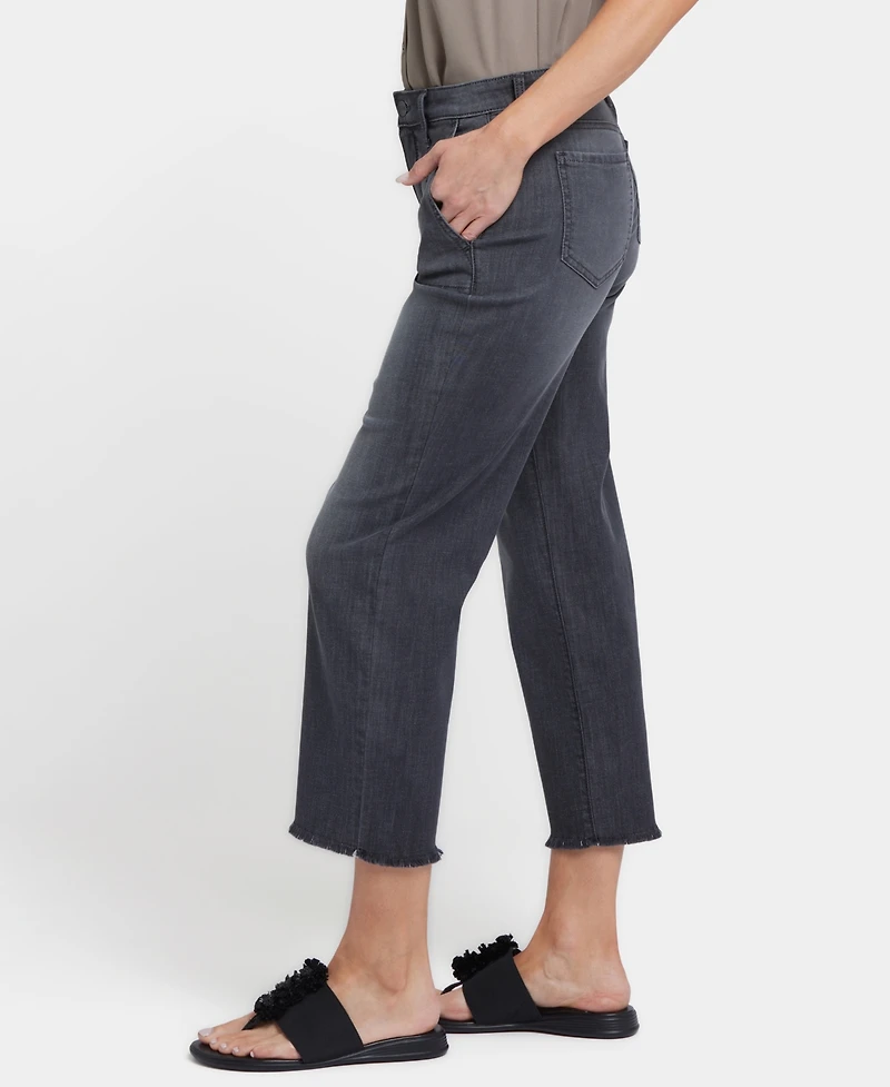 Nydj Women's Relaxed Piper Crop Utility Pocket Jeans