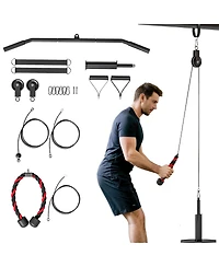 Soozier Weight Cable Pulley System for Lat Pull Down, Biceps Curl,