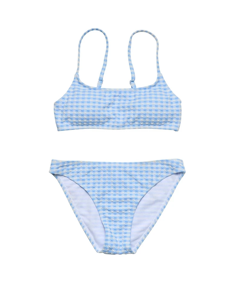 Snapper Rock Big Girls Seaside Gingham Teen Crop Bikini