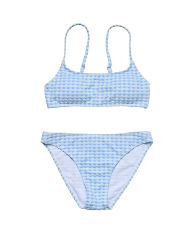 Snapper Rock Big Girls Seaside Gingham Teen Crop Bikini