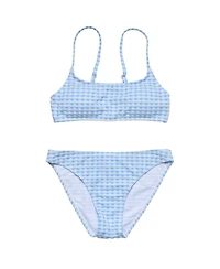 Snapper Rock Big Girls Seaside Gingham Teen Crop Bikini