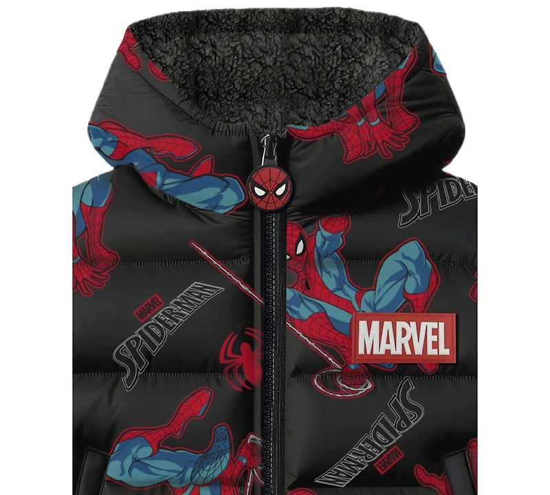 Spider-Man Boys 2T-7 Printed Puffer Jacket