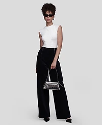 Avec Les Filles Women's Double-Zipper Wide-Leg Pants