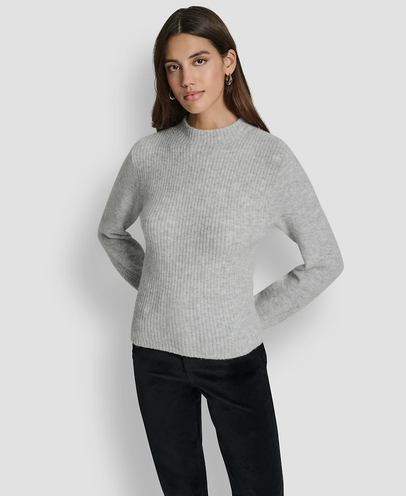 Dkny Jeans Women's Crewneck Blouson Sleeves Sweater