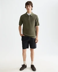 Scotch & Soda Men's Structured Knitted Short-Sleeve Polo Shirt