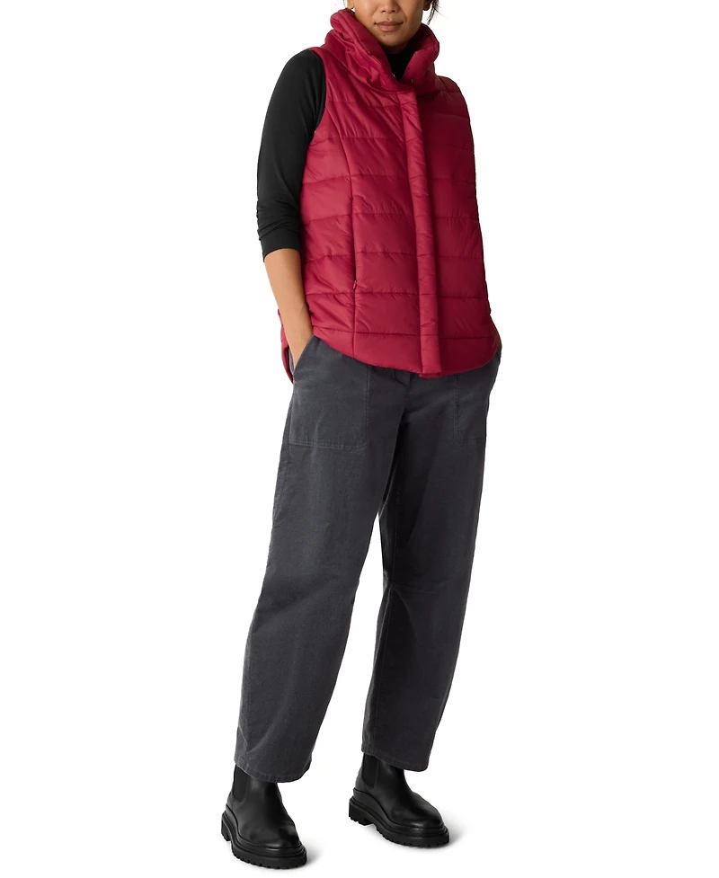 Eileen Fisher Women's Stand Collar Sleeveless Vest, Regular and Plus