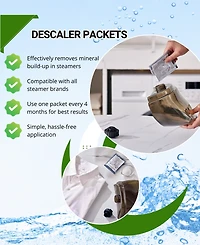 Salav Upright Garment Steamer Descaling Packets, Pack of 10