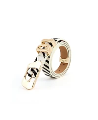 Ettika Zebra Print Molten Metal Belt