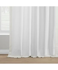 Half Price Drapes Magnolia Off White Italian Faux Linen Room Darkening Curtain