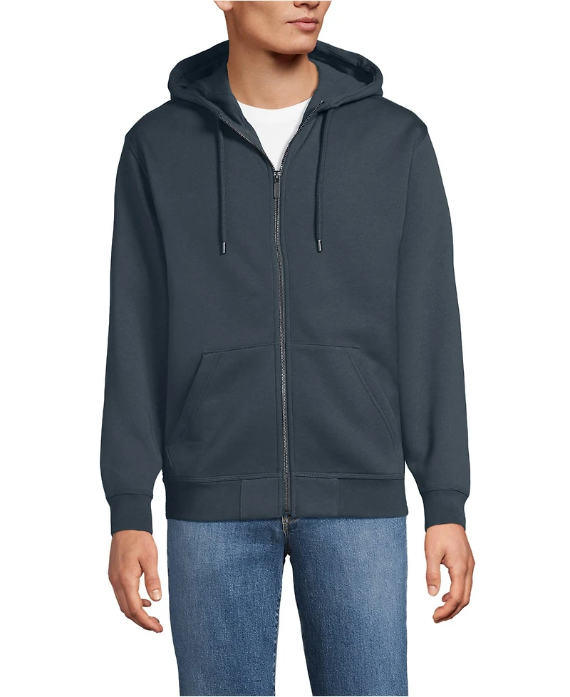 Lands' End Men's Long Sleeve RainDefense Serious Sweats Full Zip Hoodie