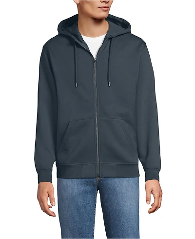 Lands' End Men's Long Sleeve RainDefense Serious Sweats Full Zip Hoodie