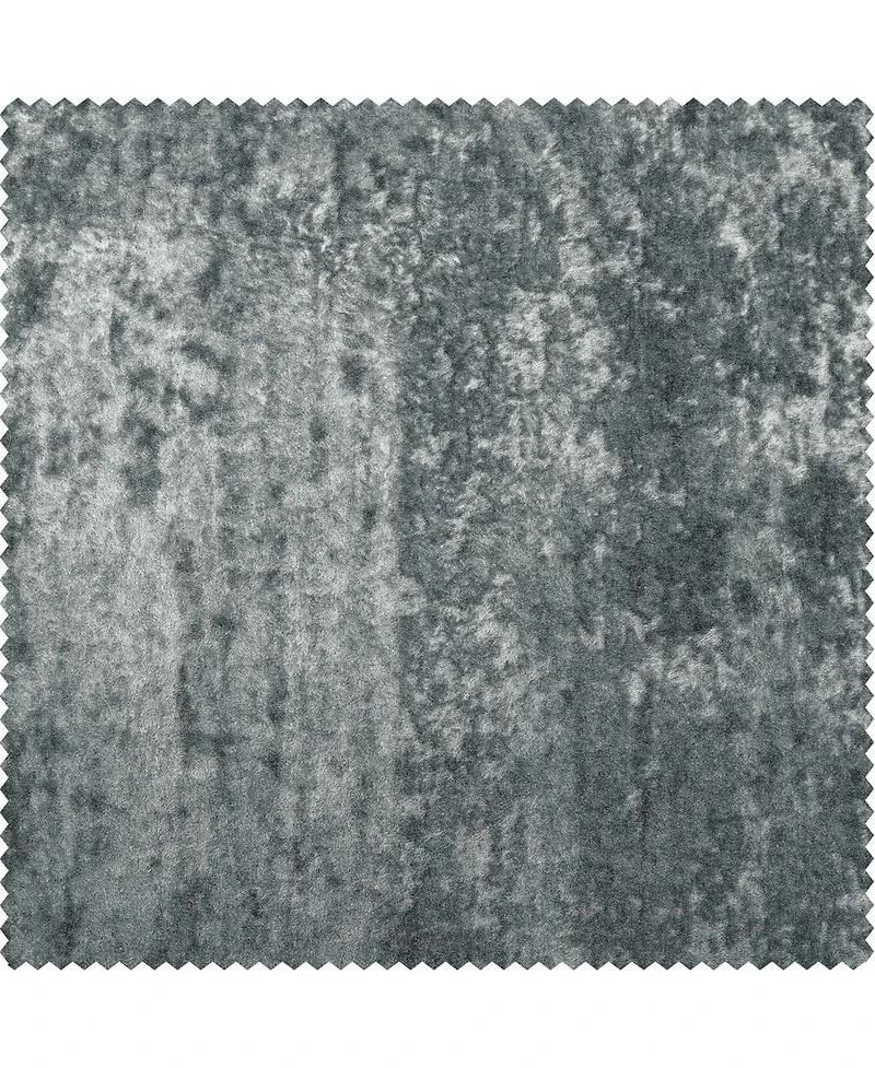 Half Price Drapes Stone Grey Lush Crush Velvet Room Darkening Curtain