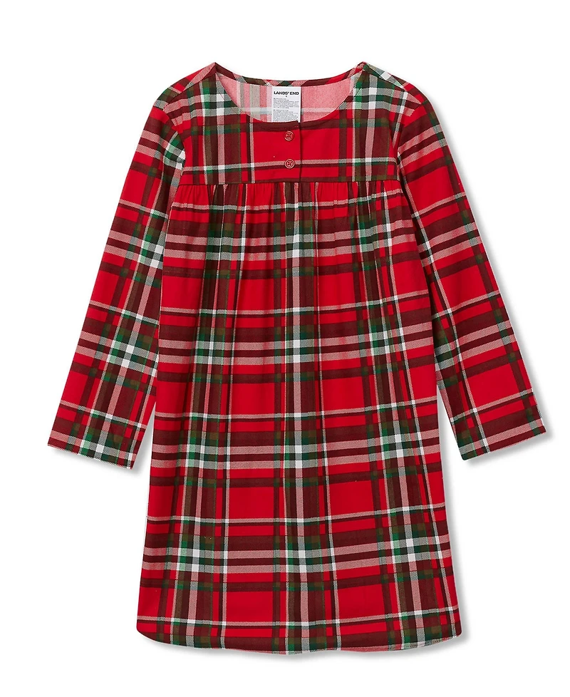 Lands' End Big Girls Flannel Nightgown