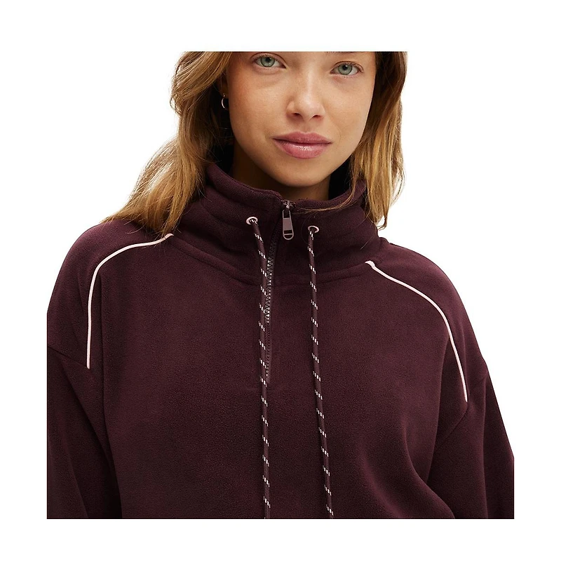 Cotton On Women's Active Explorer Polar Fleece Half Zip Jumper