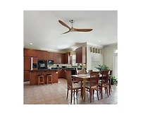 60-inch Modern Luxury Sand Nickel 3-Blade Ceiling Fans with Remote Control and Timer Function