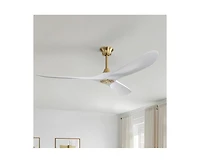 60-inch Modern Luxury Golden 3-Blade Ceiling Fans with Remote Control and Timer Function