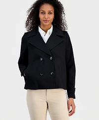 London Fog Women's Short Double-Breasted Trench Coat