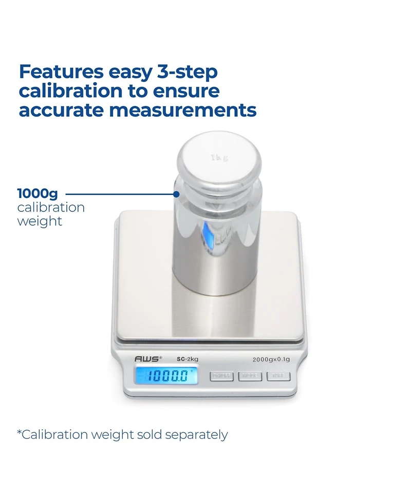 Sc-2kg Precision Digital Pocket Scale, 2KG x 0.1G