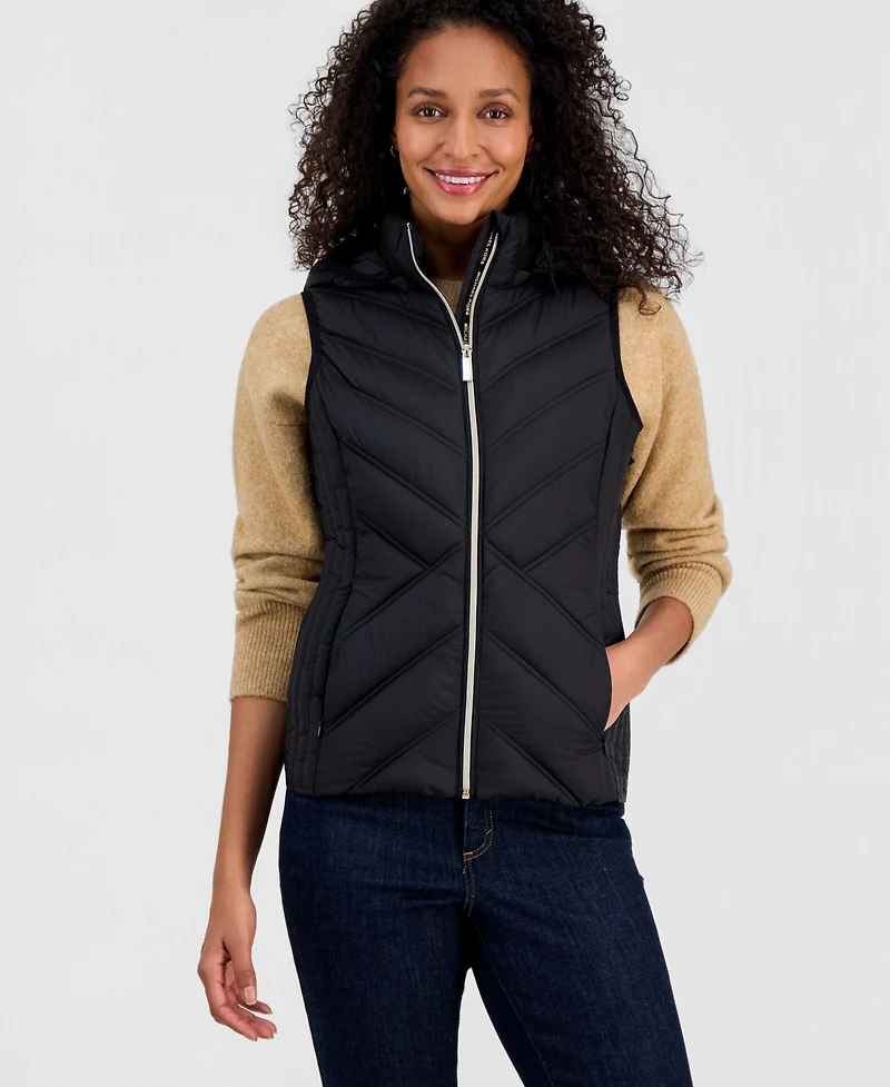 Michael Kors Women's Hooded Puffer Vest