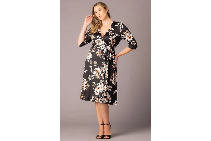 Kiyonna Plus Signature Print Wrap Dress