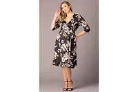 Kiyonna Plus Signature Print Wrap Dress
