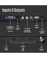 Westinghouse 32" Hd Led Non-Smart Tv – Flat Screen with Hdmi, Usb, Vga & V-Chip Parental Controls, Works with Fire Stick, Roku, Apple Tv