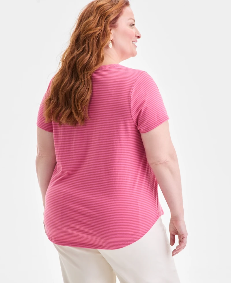 Style & Co Plus Size Perfect Graphic T-Shirt, Macy's Exclusive