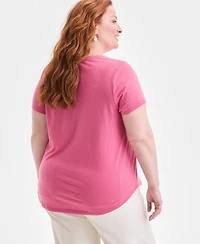 Style & Co Plus Size Perfect Graphic T-Shirt, Macy's Exclusive