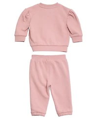 Guess Baby Girls 2-Piece Long-Sleeve Zip-Up Sweatshirt and Sweatpants Set