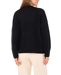 Vince Camuto Women's Flower Motif Crewneck Sweater