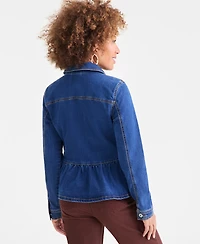 Style & Co Women's Peplum Denim Jacket, Macy's Exclusive